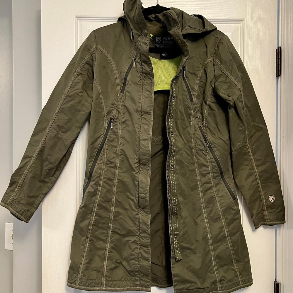 Kuhl Olive Green Hooded Projekt Jacket, Small, EUC